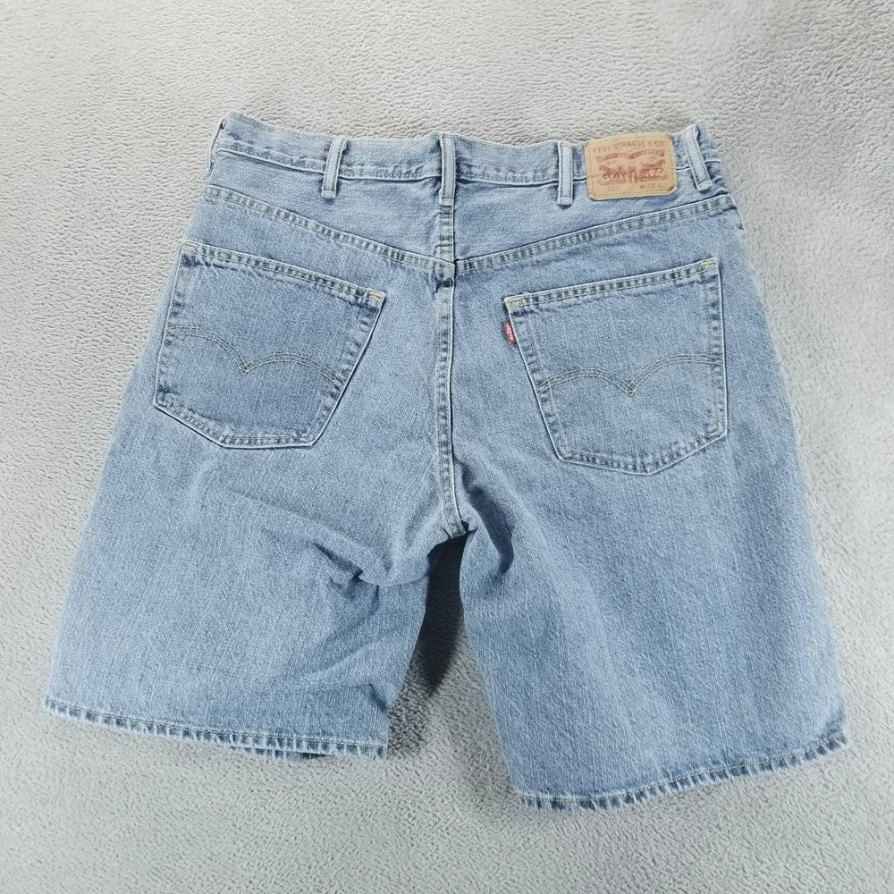 Levis 550 Shorts Mens 38 Blue Denim Bermuda Relaxed Fit 11